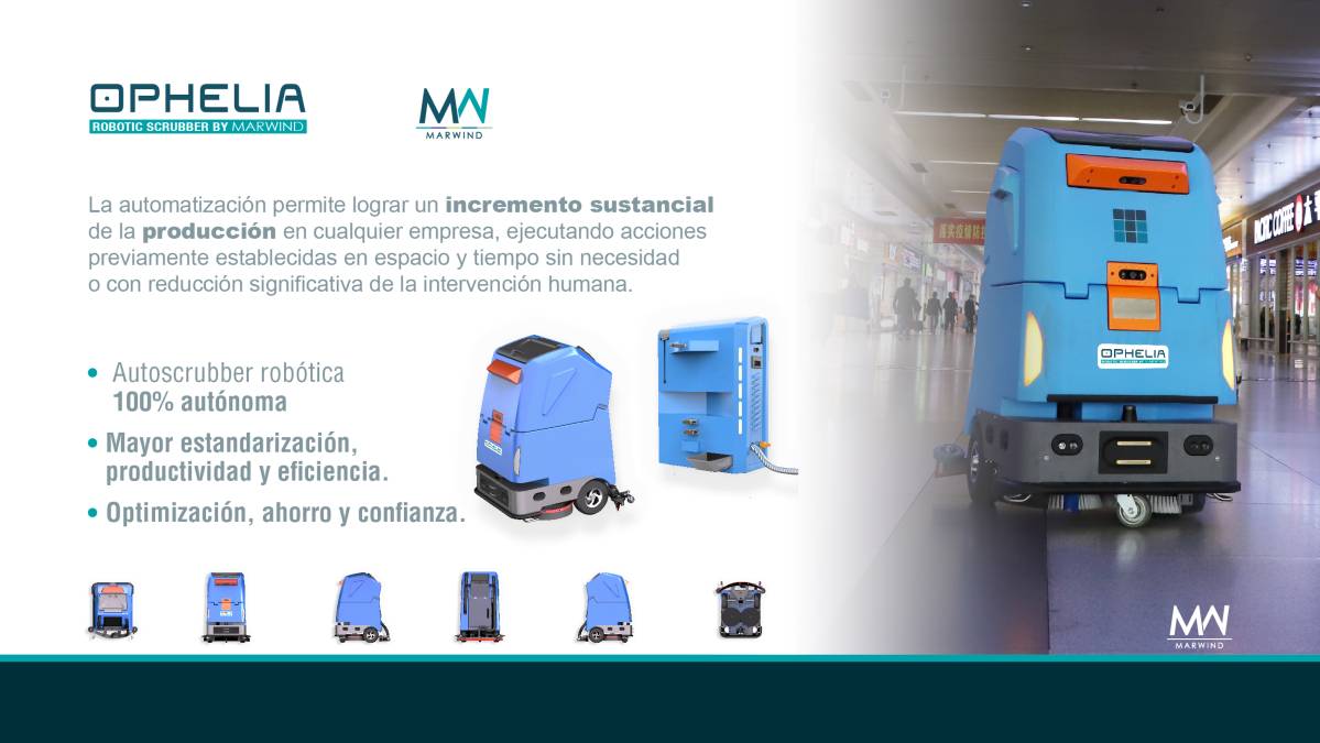 Marwind presenta nueva autoscrubber robótica